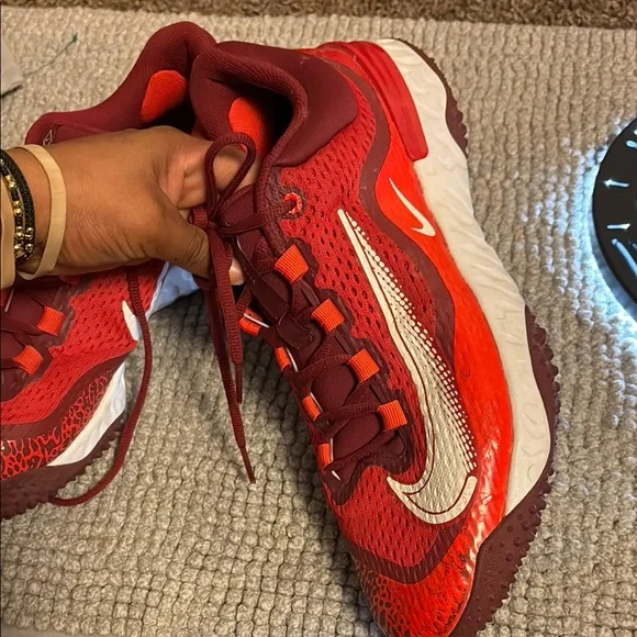Nike Red and White Athletic Shoes